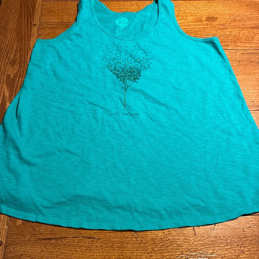Life Is Good Green Tank Top